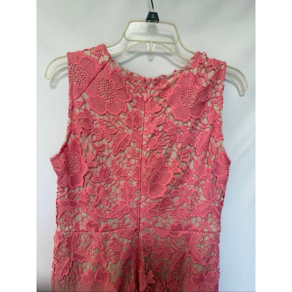 Beige by eci Women coral lace overlay dress size 6 - Picture 10 of 11
